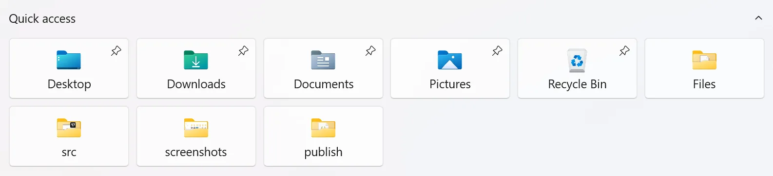 Quick Access Widget.