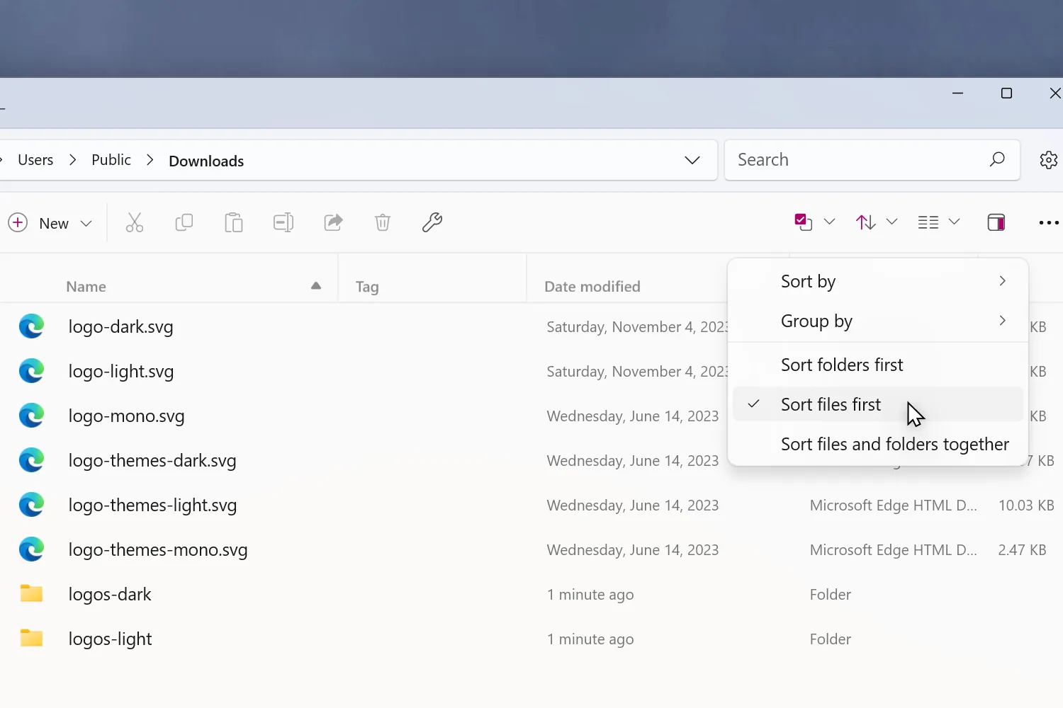 Prioritize files when sorting