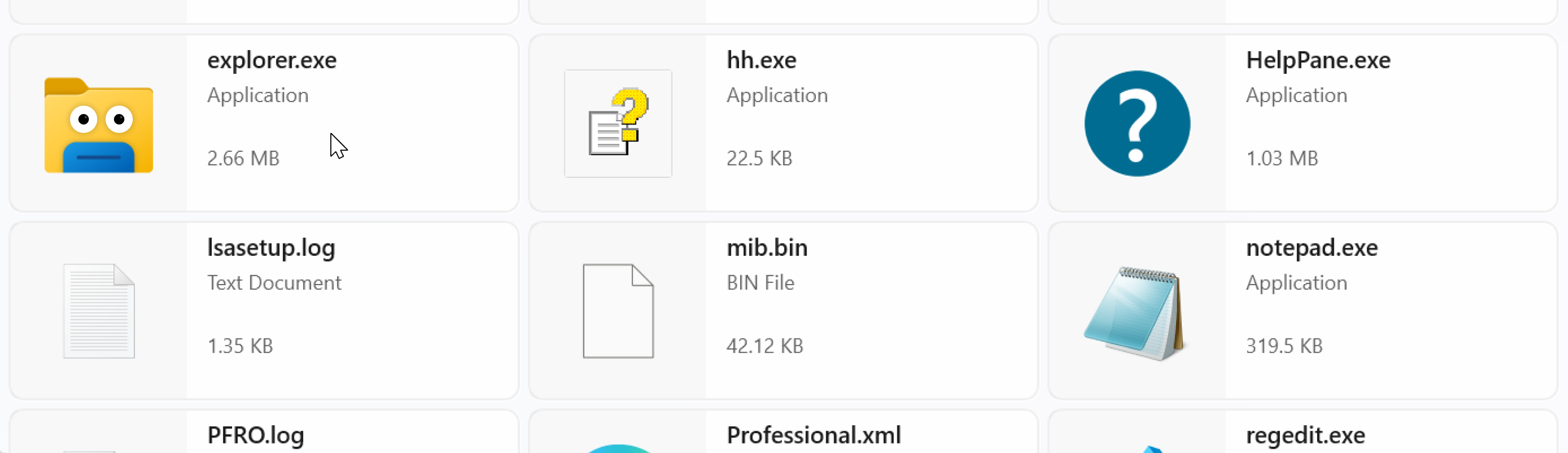 Cards View (small size)