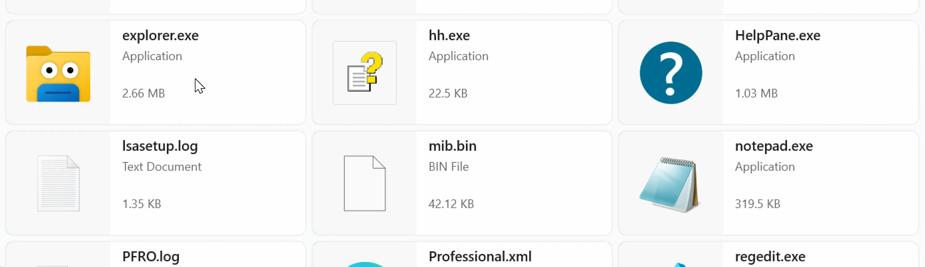 Cards View (small size)