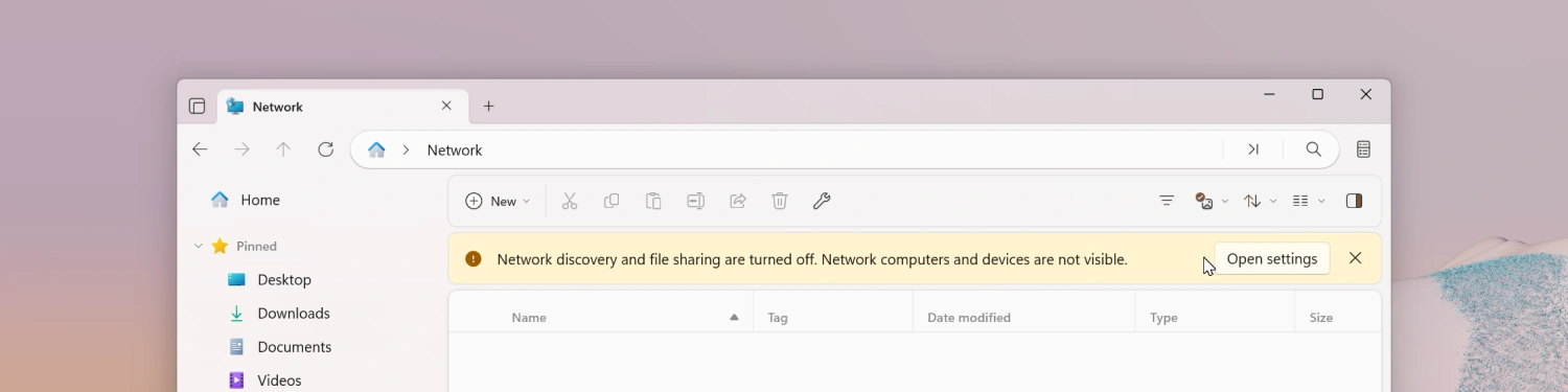Network Discovery banner