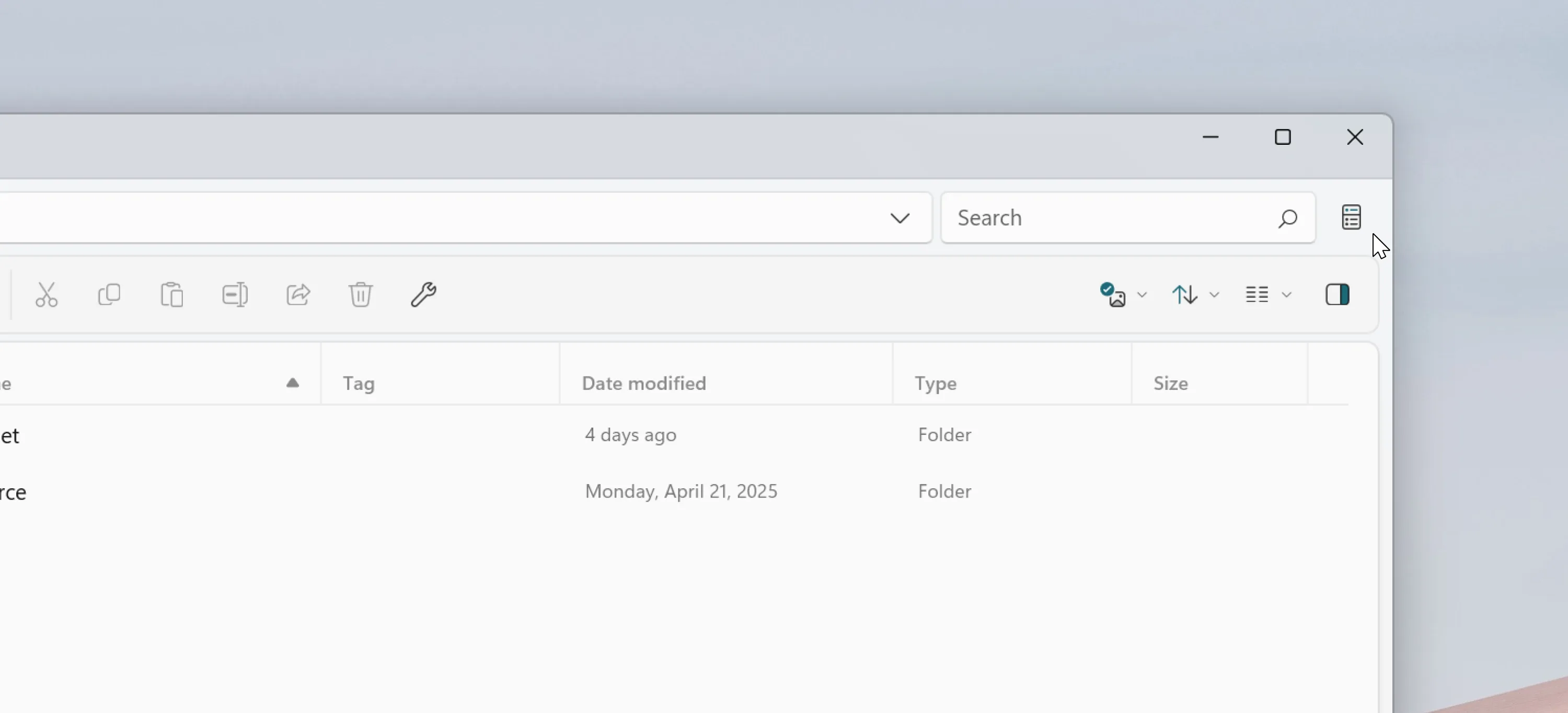 Always displayed Status Center