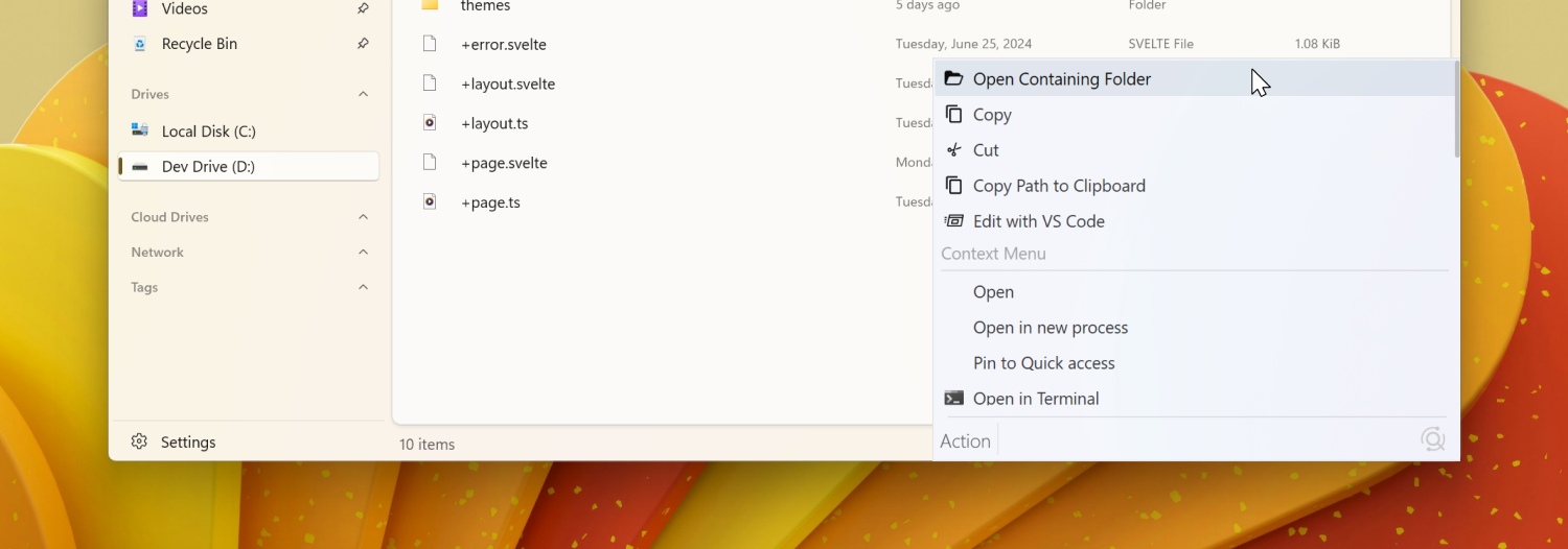 Listary context menu