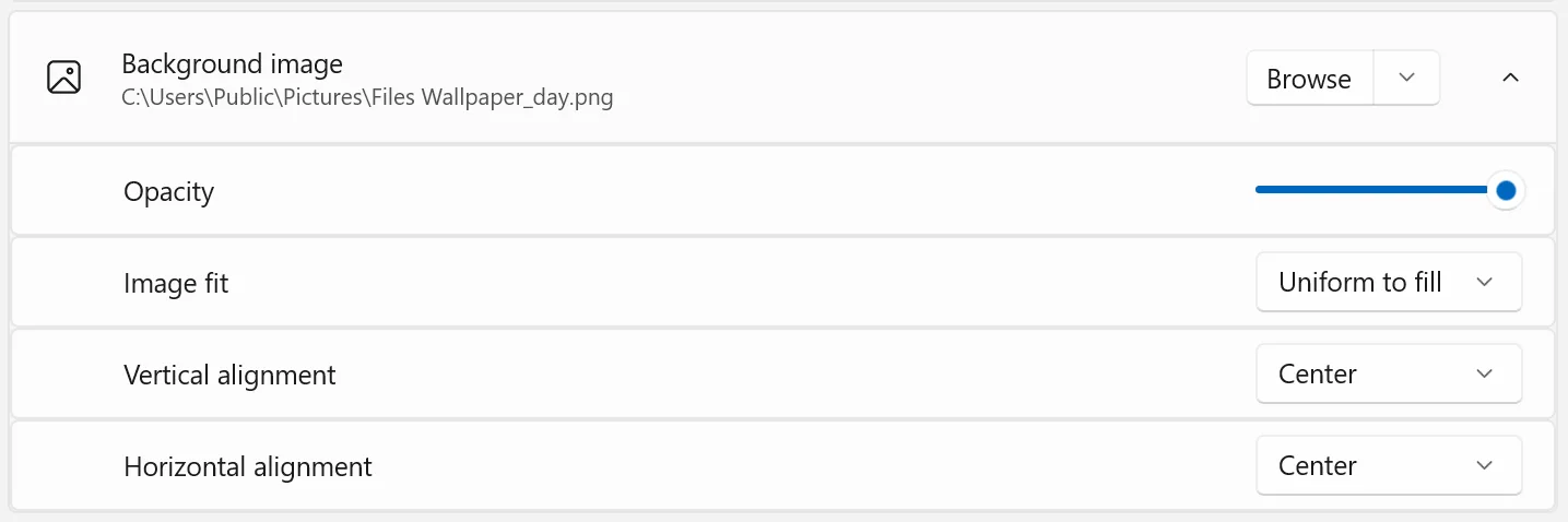 Custom background image